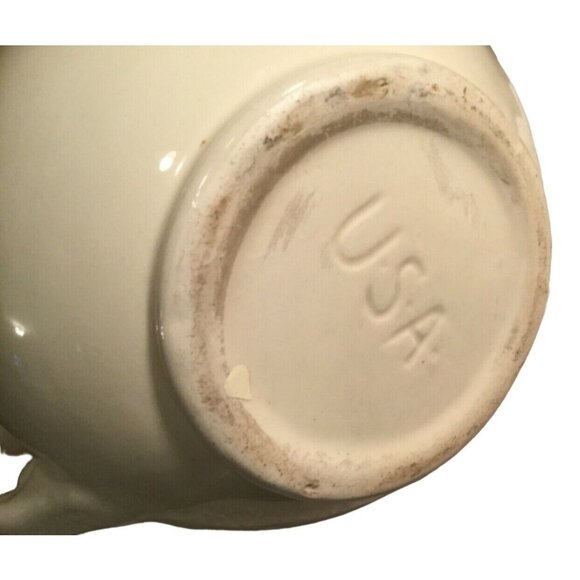 American Bisque ROUND BALL JUG WATER PITCHER with STRAWBERRIES USA Vintage - Picture 8 of 8